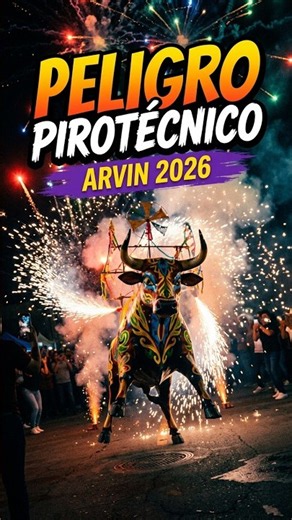¡TORITO PIROTÉCNICO EN ARVIN CALIFORNIA 2026! 😱🔥🇲🇽🇺🇸 | ¡ESPECTACULAR! #shorts