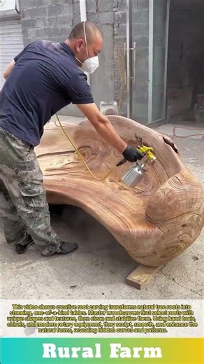 Creative root carving table craftsmanship: mind-blowing wood carving experts with creations