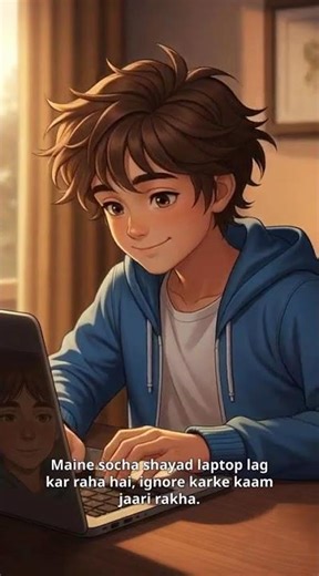 Laptop Screen Par Version!? 😨 Glitch Anime Horror #shortfilm #shorts