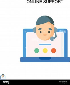 Online support Simple vector icon. Illustration symbol design template for web mobile UI element Stock Vector Image & Art - Alamy