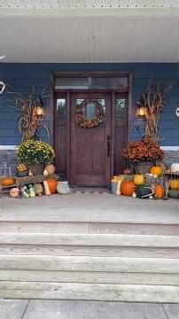 DIY Fall Front Porch Decor!🍁🎃🍁 #fall #farmhouse #homestead #porchdecor