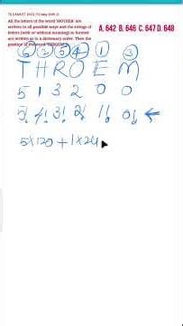 Rank of THROEM / MOTHER / SHORT CUT METHOD OF RANK @ASQUAREMATHSACADEMY