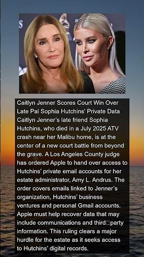 Caitlyn Jenner Cracking Open Late Pal Sophia Hutchins' Private Emails | #news #shorts