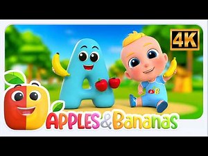 I Like to Eat Apples and Bananas | Nursery Rhyme for Kids | Sing Along Song
