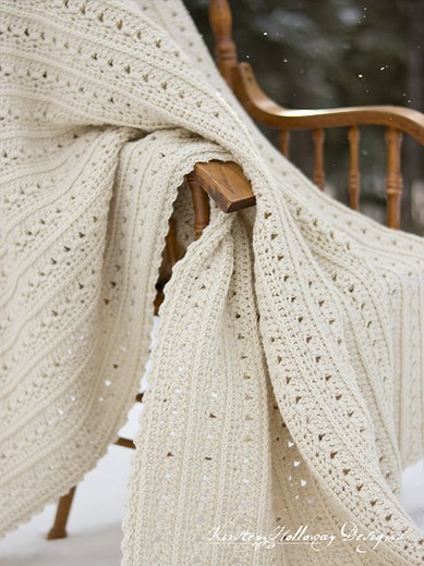 Easy Vintage Lacy Blanket Free Crochet Pattern