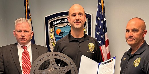 Carolina Beach police detective receives National Computer Forensics Institute award