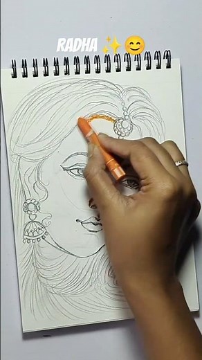 Radha Rani Drawing ✨ | Easy & Beautiful Step-by-Step Sketch for Beginners | #drawing #radharani