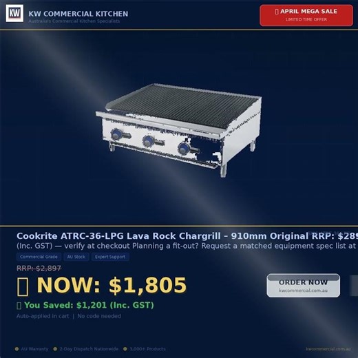 Inconsistent grilling costs Australian restaurants... | April Sale 2026 | KW Commercial Kitchen AU