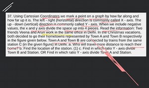 . Using Cartesian Coordinates we mark a point on a graph by how... | Filo
