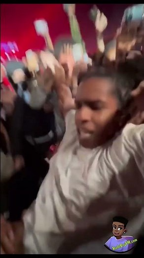 ASAP Rocky Jumps in mosh pit and regrets it #shorts