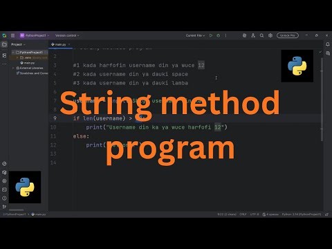 Python String methods program da Hausa - 8