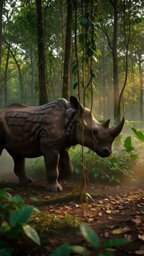 Only 70 Left in the World | Javan Rhino Near Extinction 😢 #30dayschallenge #wildlifeawareness
