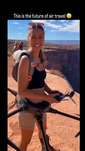 Deepnewsai on Instagram: "This video shows a girl sitting on a drone-like flying device, lifting off and moving through the air as if it were personal transport. It looks like futuristic technology — something that feels possible in the near future. The motion, balance, and perspective make it look believable at first glance. But the reference video is AI-generated. It’s a clear example of how AI can be used to visualize high-tech future concepts, creating realistic previews of inventions that d