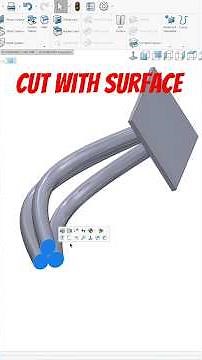 How to use a cut with surface feature in solidworks 😀 #shorts #ytshorts #malviyacadsolution
