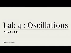Georgia Tech PHYS 2211 Lab 4 - Oscillations
