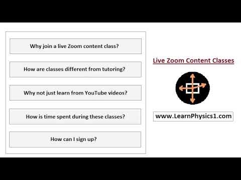 Live Content Classes (AP Physics 1, LearnPhysics1.com, Zoom, Exam Prep)