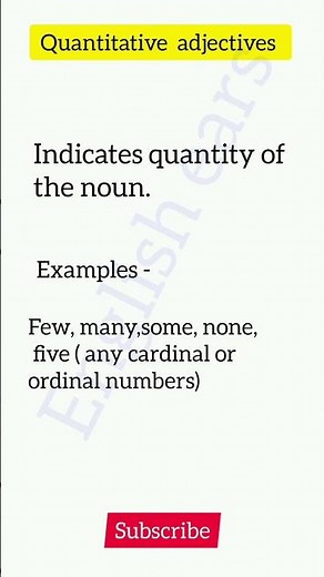 quantitative adjectives definition #englishforbeginners #englishgrammar