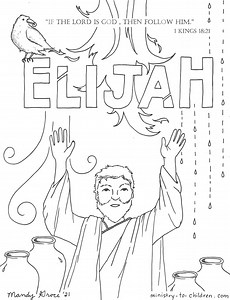 Elijah Coloring Page - Ministry To Children