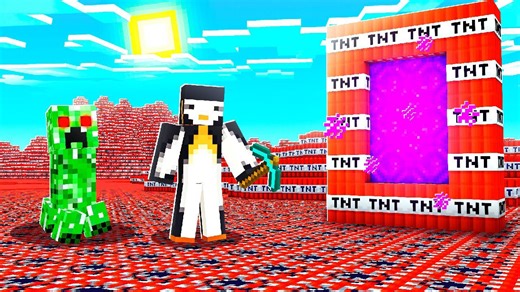 Minecraft but the entire world is made of TNT