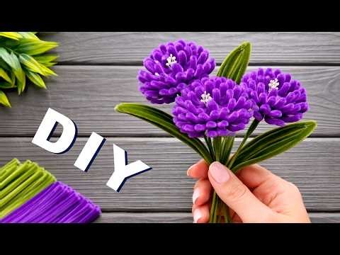 DIY Pipe Cleaner Crafts How to Make Easy Flower from Chenille Stems Pipe Cleaner Flowers Ideas