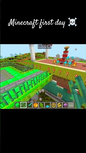 First day minecraft #shortsfed