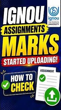How to Check IGNOU Assignment Status 2026 ✅IGNOU Assignment. #ignou #ignouassignment #shorts