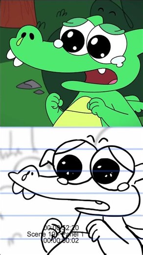 Animatic vs Animation (behind the scenes) 1 #boyanddragon #shorts