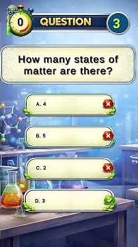 Chemistry Quiz 🧪 | What is Matter? States of Matter MCQ Questions #shortsviral