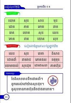 សៀវភៅជំនួយភាសាខ្មែរថ្នាក់ទី២ រំឭកសូរ អ និងសូរ អ៊ ប្រកបនឹង (ខ គ) #ទំព័រទី៥៦ #viral #video #fyp