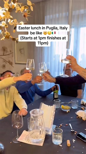 59K views · 672 reactions | Puglia is famous for its hospitality and long lunches, and here’s the perfect example. Easter lunch that started at 1pm, after more than 20 courses, the host started cooking spaghetti again at 10pm! - #italylovers #lifeinitalybelike路‍♀️ #italiansdoitbetter #italianthingsthatjustmakesense #pugliafoodlovers #lifeinpuglia #puglialovers #italiansbelike | Italian Life: Lauren Quacquarelli | Facebook