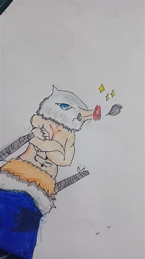 Inosuke chibi drawing#cute#anime#youtubeshorts