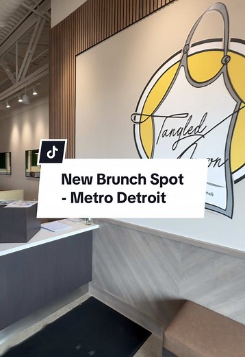 Tangled Apron 👩🏼‍🍳🥞☕️ Metro Detroit’s cutest new brunch spot!! I’ve always got a major sweet tooth, so of course I had to try the chocolate chip/pecan waffle… and it was delish😋 If you’re on the hunt for a new breakfast, lunch, or brunch spot this Memorial Weekend - this is the place to go. 📌Save this for your next brunch outing! 🤍✨ . . #metrodetroit #metrodetroitfoodie #detroitfoodie #michigan #brunch #macombcounty