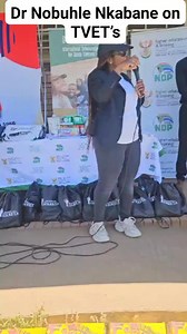 Dr Nobuhle Nkabane vouching for the TVET Sector.. Someone who has a PhD encourages people about TVET College's and Someone with only a Bachelors Degree undermines the TVET sector. Whatever you use in your daily life has fingerprints of an artisan including a kettle, stove, fridge everything has a TVET student's fingerprint. Come to TVET College's, skills are quintessential. | Njabulo Mabaso