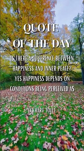 Inner Peace vs Happiness | Eckhart Tolle