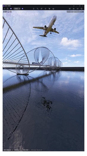 Nice Tower on Instagram: "🌉 Futuristic Bridge Concept 🚀 Modelled in SketchUp 2025 A seamless fusion of art, structure, and motion — modeled in SketchUp and brought to life in D5 Render. Every curve symbolizes innovation, and every frame tells a story of modern architecture. . . @nice_tower @nice_tower_pro @d5renderofficial . . 🎥 From concept to reality — created by Nice Tower. #SketchUp #D5Render #BridgeDesign #ArchitecturalVisualization #NiceTower #3DModeling #FutureArch
