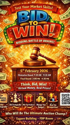 Bid_to_win_ on Instagram: "Not just guessing, it’s smart guessing! 🤭 Not just bidding, it’s strategic bidding! 🏆 Join the madness at Bid to Win 💸🎉 #BidToWin #GiggleAndBid #SmartBidding #BusinessBattle #FunWithFinance CollegeFest FutureManagers ThinkBidWin WinningMode GameOn 💸😂🏆"