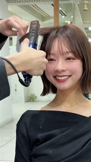 【総いいね5万超え】くびれボブの巻き方動画✨#shorts#ボブ#ボブの巻き方#切りっぱなしボブ#タッセルボブ