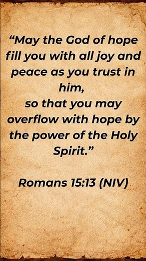 Romans 15:13 NIV – Overflow With Hope and Peace