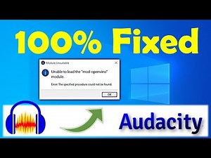 Fixed Unable to load the mod-openvino module #gyansection #audacity #openvino