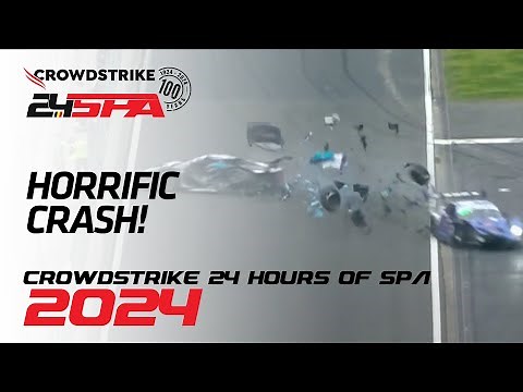 HUGE Crash at Spa! (DRIVER'S OKAY) | Every Angle | Crowdstrike 24 Hours of Spa 2024