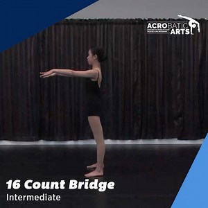 New in our #AcroAtHome series: 16 count bridge. 💪 Strengthen and stabilize your bridge recover by slowing it down! Try 8️⃣ counts to the floor and 8️⃣ counts to recover. Ensure to control the ⬇️ to bridge by not allowing yourself to drop or fall to the floor. Keep the feel parallel and hip width apart. Show us your 16 count bridge! #acrobaticarts #acrobaticartscertified #acro #acrobatics #acrotraining #dancestrong #trainathome #limbering #bridge | Acrobatic Arts