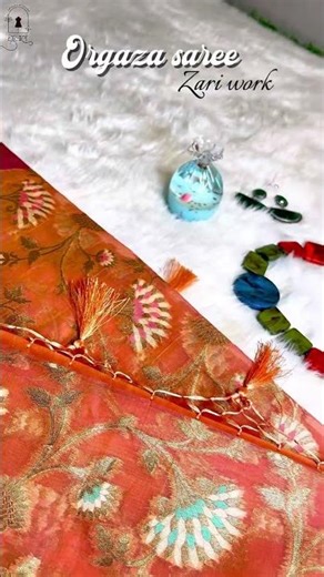 Only Organza Lovers 😍 Zari Work Organza Saree | Elegant & Royal Look ✨