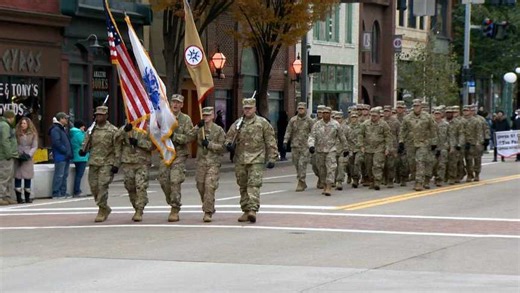 Pittsburgh Veterans Day Parade marches on despite rain