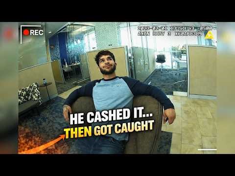 23-Year-Old Tries Cashing Fake Checks… Bank Staff Stall Him Until Cops Arrive | Police Bodycam