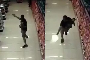 Off-duty cop shoots, kills two robbers while holding his baby boy