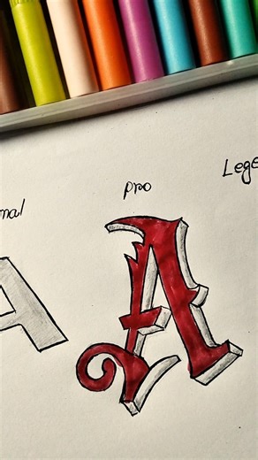 How to draw A in beginner to legend #howtodraw #art #shorts #drawing #artist #tutorial