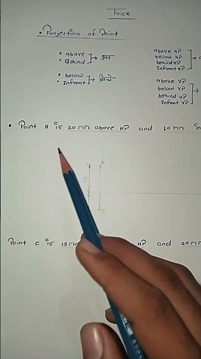 Projection of points | engineering graphics tricks projection of points questions tricks 🔥🔥👈