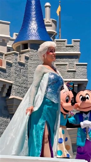 Would you choose this magical Disney castle performance? ❄️🏰🎀