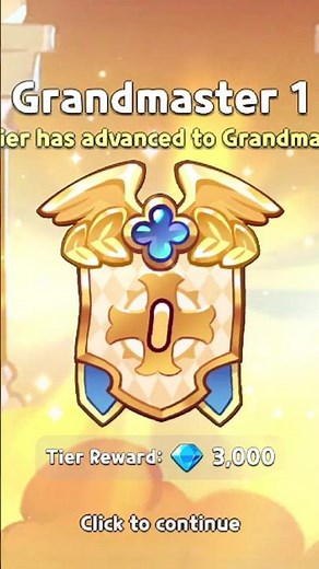 REACHING GRANDMASTER 1 In CRK Kingdom ARENA! #cookierunkingdom #crk #cookierun #shorts #kingdomarena
