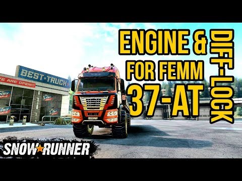 Fully Upgraded Engine And Diff-lock Locations For The FEMM37-AT! ( Snowrunner Season 12 )